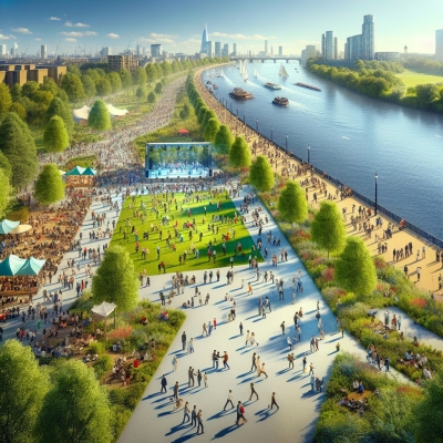 Pottersfield Park » Panoramablicke und kulturelle Veranstaltungen am Themseufer
